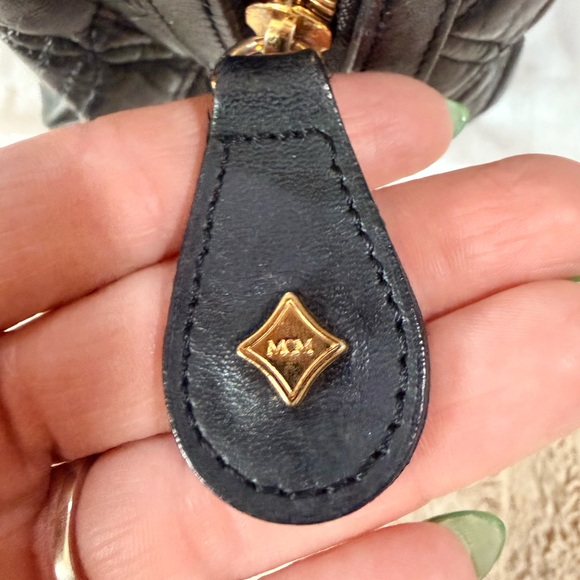 MCM Small Black Quilted Boston Handbag - Picture 6 of 6